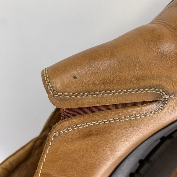 Pikolinos Leather Slip On Shoe Brown Tan Flat Round Toe Gore Womens 37 US 6.5 - Picture 10 of 13